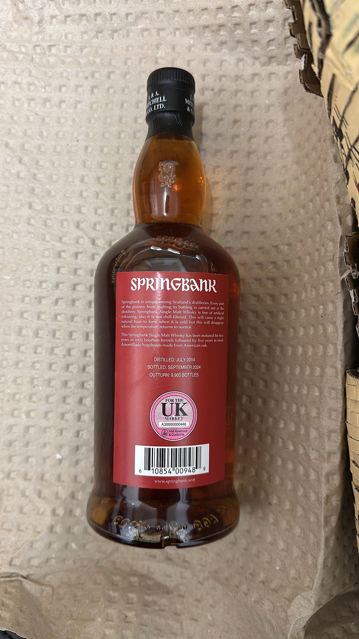 Springbank 2014 10 Year Old Sherry Wood Amontillado 70cl 55%